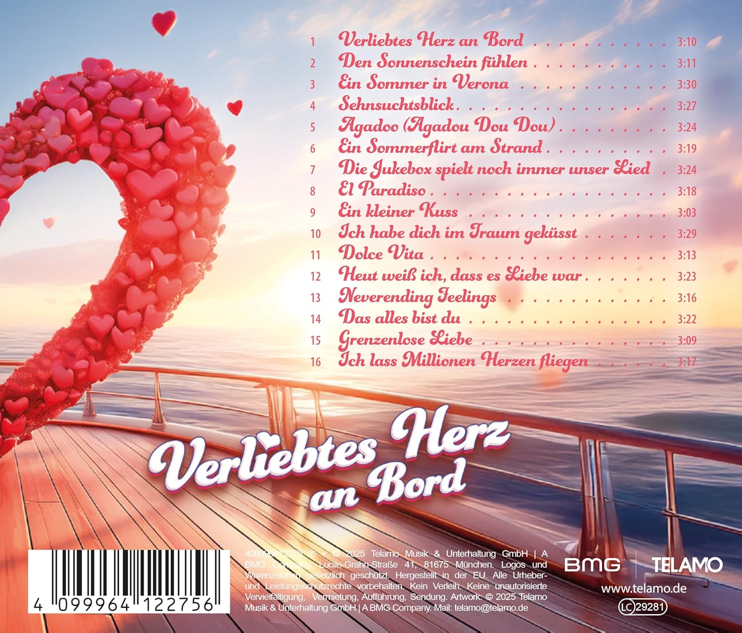Verliebtes Herz An Bord Calimeros Back-Cover CD