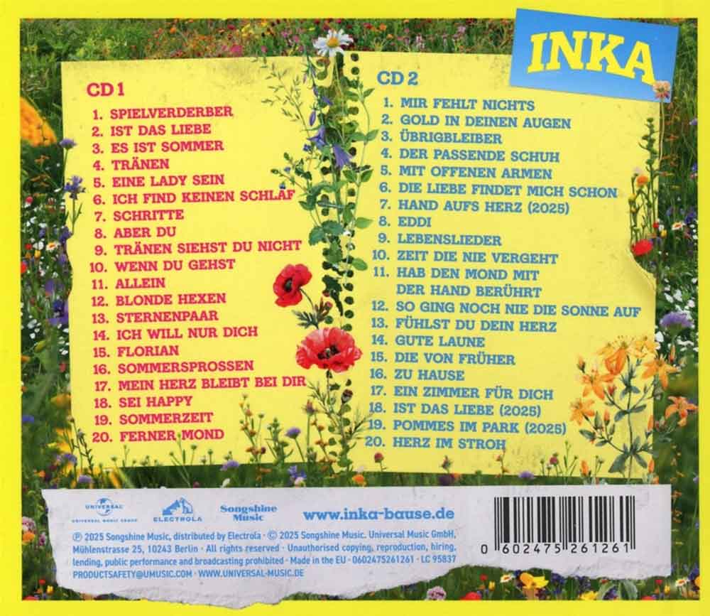 Inka (Same) Inka Back-Cover 2 CD Album Trackliste