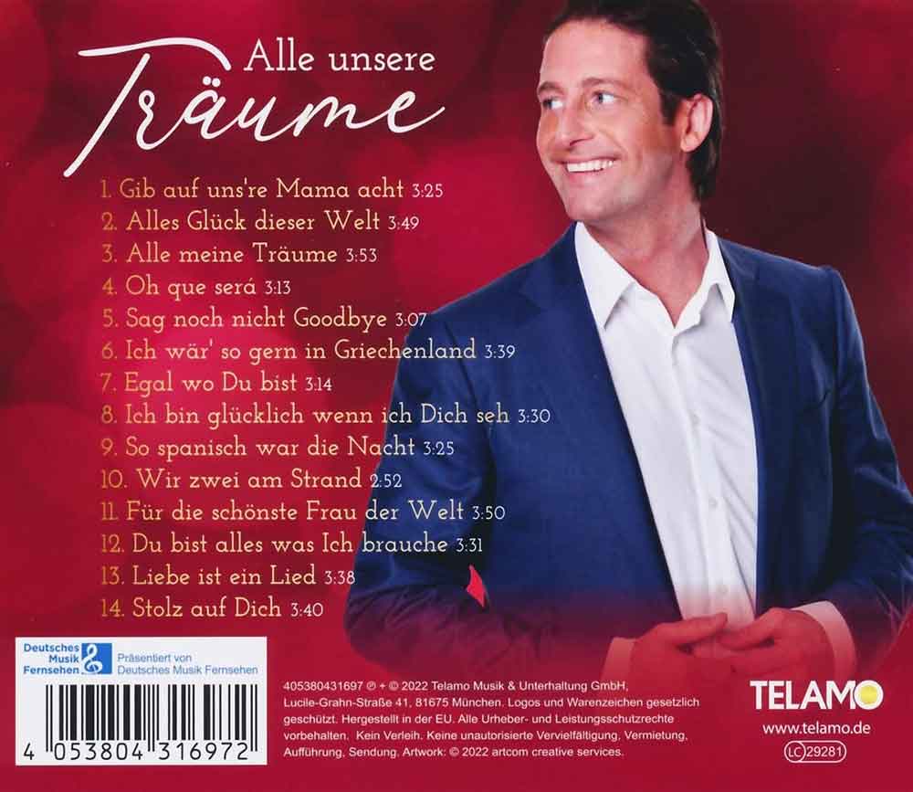 Henk Van Daam Alle Unsere Träume Back-Cover 1 CD Album