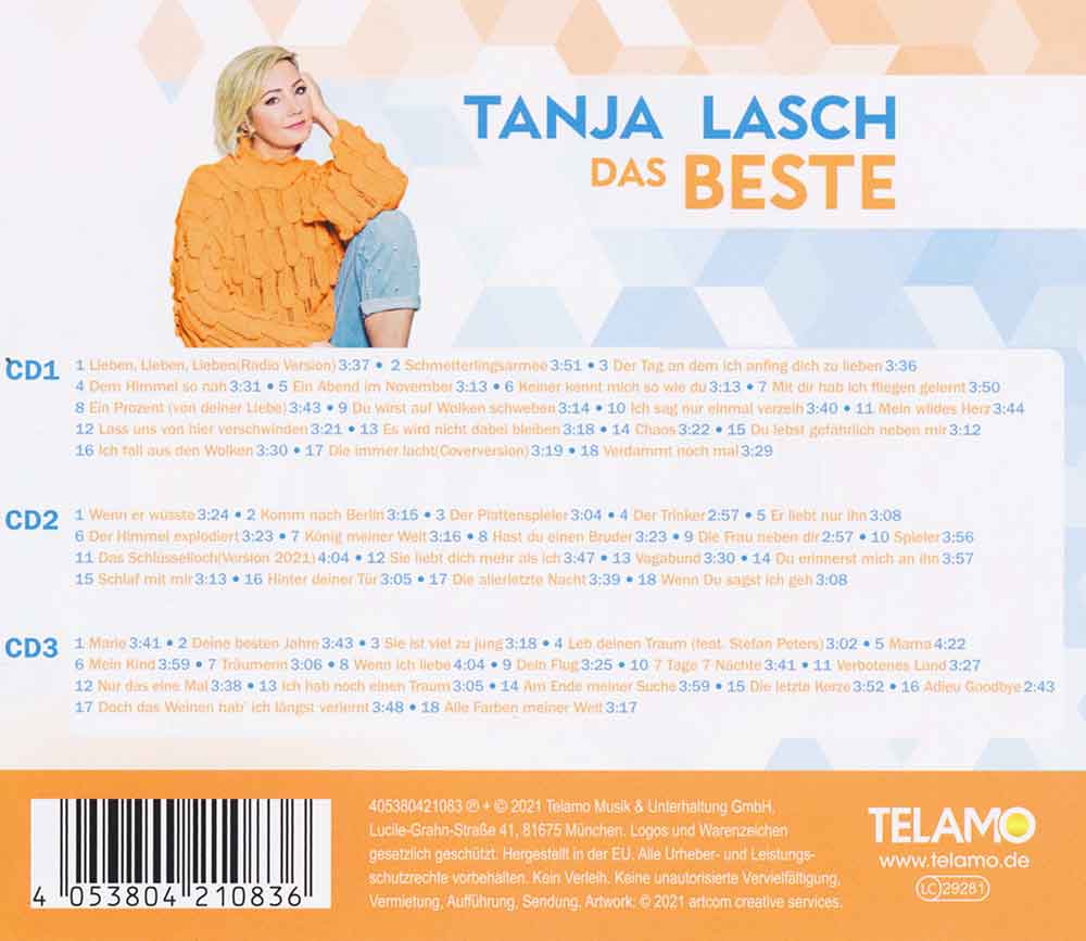 Tanja Lasch Das Beste Exklusiv Edition Back-Cover 3 CD Album