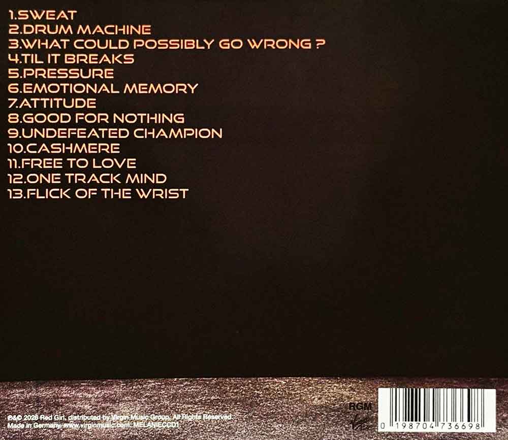 Melanie C - Sweat Back-Cover Album