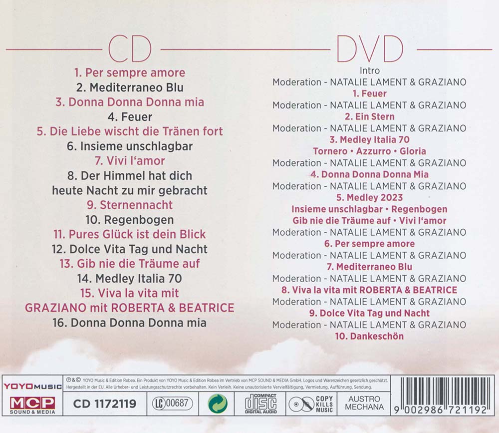 Graziano - Seine Schönsten Lieder (Deluxe Edition) (2 CD) (2023) CD Album Backcover