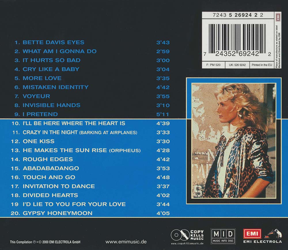 Kim Carnes - Premium Gold Collection (2000) CD Album Backcover