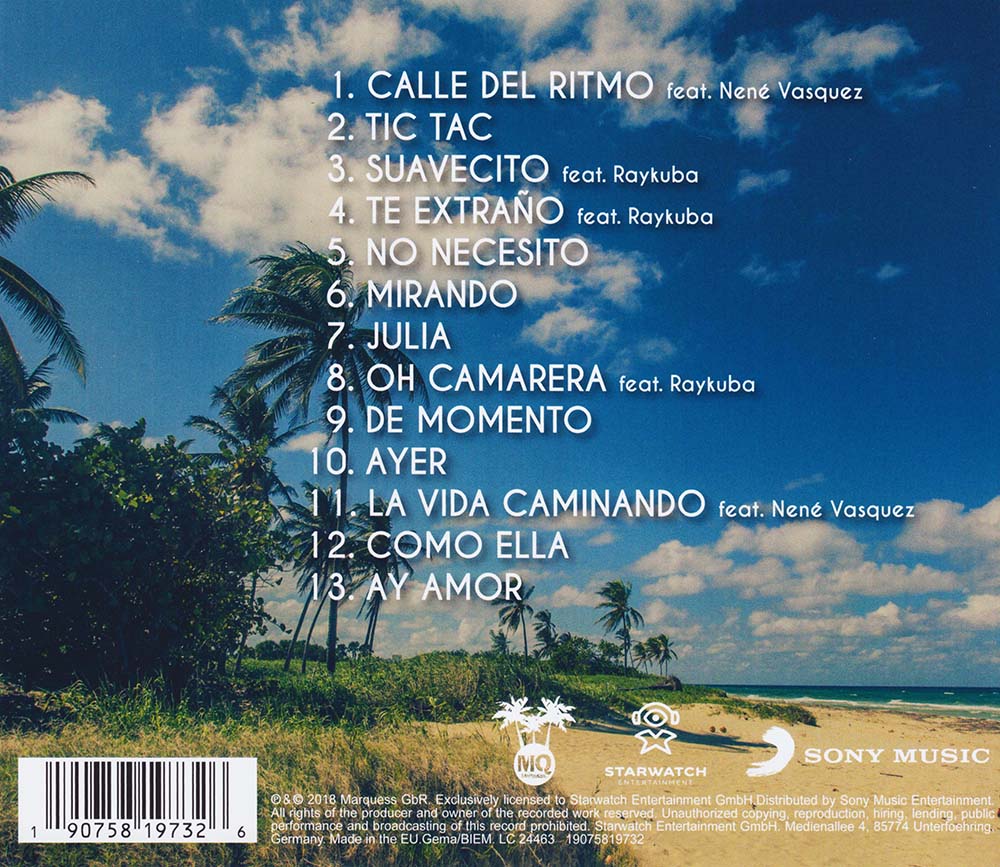 Marquess - En Movimiento (2018) CD Album Backcover