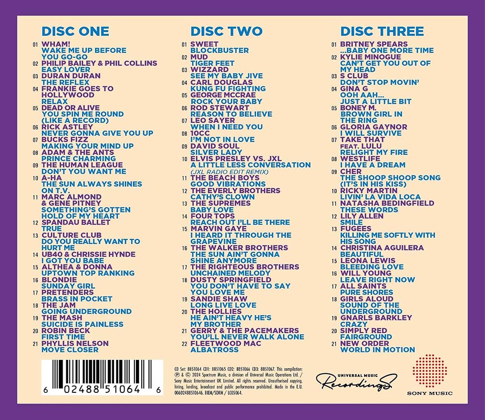 The Best Number 1s Album In The World…Ever! (3 CD) (2024) CD Album Backcover